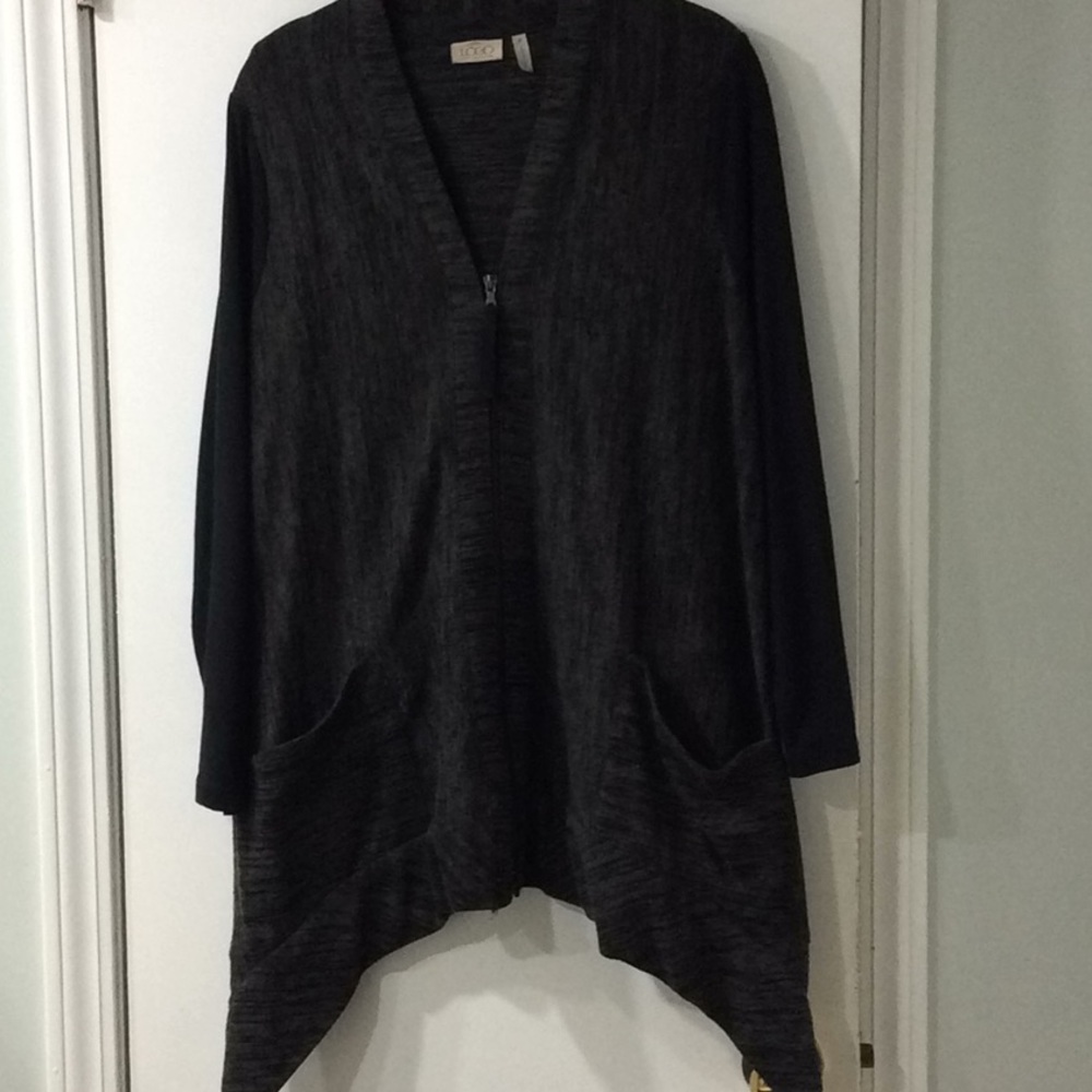 LOGO mixed media cardigan